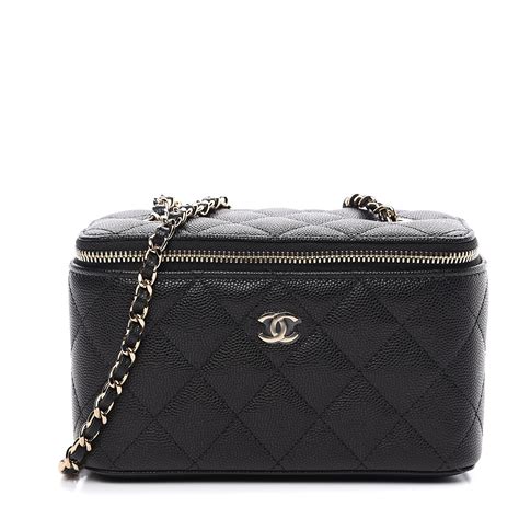 chanel vanity case small black|chanel vanity medium price.